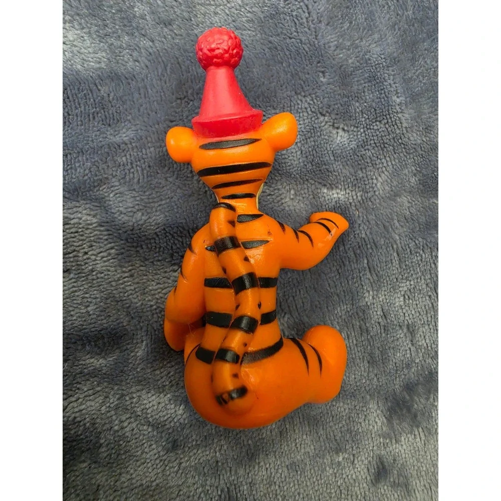 Disney Winnie the Pooh Tigger PVC Figure Red Party Hat 3.5 Inch Toy Collectible